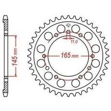 OCEĽOVÁ ROZETA PRE SEKUNDÁRNE REŤAZY TYPU 525, JT - ANGLICKO (44 ZUBOV)