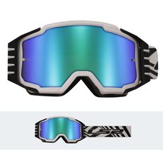 LS2 CHARGER PRO GOGGLE WHITE WITH IRIDIUM VISOR