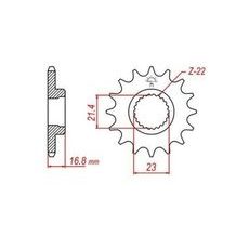 REŤAZOVÉ KOLIESKO PRE SEKUNDÁRNE REŤAZY TYPU 520, JT - ANGLICKO (16 ZUBOV)
