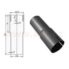 UNIVERZÁLNÍ TRUBKOVÁ PŘECHODKA PRŮMĚRŮ 50-55 MM TYLL, TLOUŠŤKA 1,5 MM