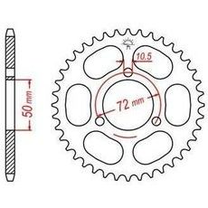OCEĽOVÁ ROZETA PRE SEKUNDÁRNE REŤAZY TYPU 420, JT - ANGLICKO (43 ZUBOV)