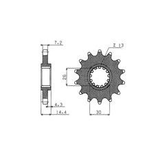 REŤAZOVÉ KOLIESKO PRE SEKUNDÁRNE REŤAZY TYPU 525, BRAKING (15 ZUBOV)