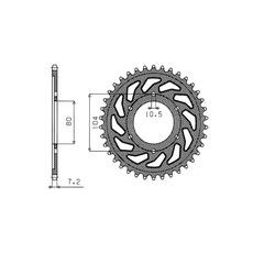 OCEĽOVÁ ROZETA PRE SEKUNDÁRNE REŤAZY TYPU 525, BRAKING (42 ZUBOV)