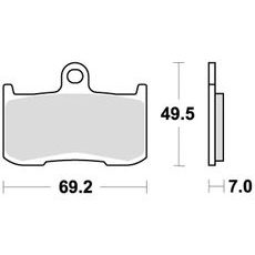 BRZDOVÉ DOŠTIČKY, BRAKING (SINTEROVÁ ZMES CM55) 2 KS V BALENIE