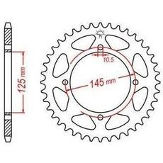 OCEĽOVÁ ROZETA PRE SEKUNDÁRNE REŤAZY TYPU 520, JT - ANGLICKO (41 ZUBOV)