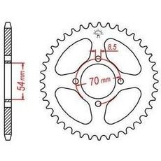 OCEĽOVÁ ROZETA PRE SEKUNDÁRNE REŤAZY TYPU 420, JT - ANGLICKO (40 ZUBOV)