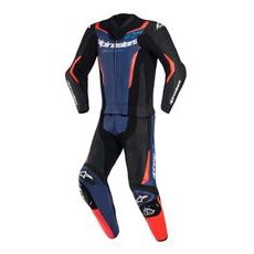 DVOJDIELNA KOMBINÉZA GP FORCE V2, ALPINESTARS (ČERNÁ/MODRÁ/ČERVENÁ FLUO) 2026