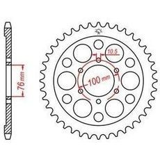 OCEĽOVÁ ROZETA PRE SEKUNDÁRNE REŤAZY TYPU 630, JT - ANGLICKO (40 ZUBOV)