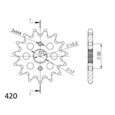 REŤAZOVÉ KOLIEČKO SUPERSPROX CST-1256:15 15T, 420