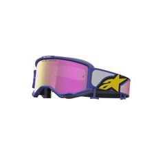 OKULIARE VISION 5 DRAG, ALPINESTARS (ČERVENÁ/FIALOVÁ, ZRKADLOVÉ RUŽOVÉ PLEXI) 2027