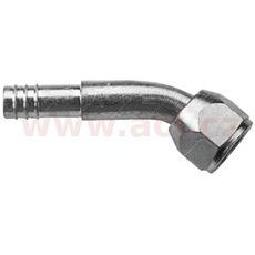 FITINKA HLINÍKOVÝ NAMAČKÁVACÍ KÔŇ SAMICE 45° PRE HADICE G12 (16 MM) ZÁVIT UNS 1"1/16