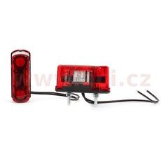 ZADNÍ POZIČNÍ SVĚTLO S OSVĚTLENÍM SPZ LED ČERVENÉ WAS W53/245 (12-24V) ORIGINÁL