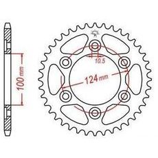 OCEĽOVÁ ROZETA PRE SEKUNDÁRNE REŤAZY TYPU 525, JT - ANGLICKO (37 ZUBOV)