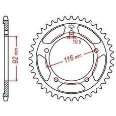OCEĽOVÁ ROZETA PRE SEKUNDÁRNE REŤAZY TYPU 530, JT - ANGLICKO (41 ZUBOV)