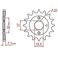 REŤAZOVÉ KOLIESKO PRE SEKUNDÁRNE REŤAZY TYPU 428, JT - ANGLICKO (15 ZUBOV)