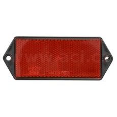 UNIVERZÁLNÍ ODRAZKA OBDÉLNÍK, S DRŽÁKEM K UCHYCENÍ NA DVA ŠROUBY, ČERVENÁ (127X51 MM)