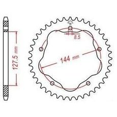 DURALOVÁ ROZETA PRE SEKUNDÁRNE REŤAZY TYPU 520, JT - ANGLICKO (40 ZUBOV)