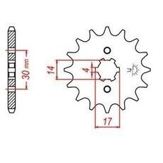 REŤAZOVÉ KOLIESKO PRE SEKUNDÁRNE REŤAZY TYPU 428, JT - ANGLICKO (14 ZUBOV)