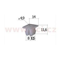 PLASTOVÁ PŘÍCHYTKA S VNITŘNÍM ZÁVITEM (SADA 5 KS)