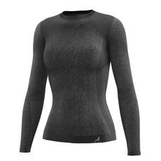 FUNKČNÉ TRIKO S DLHÝM RUKÁVOM K-DRY, DÁMSKE TECSO (TMAVO ŠEDÁ)