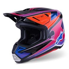 PRILBA SUPERTECH S-M7 FUSE, ALPINESTARS (MODRÁ/FIALOVÁ/RŮŽOVÁ) 2026