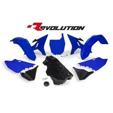 SADA PLASTOV YAMAHA - REVOLUTION KIT PRE YZ 125/250 02-21, RTECH (MODRO-ČIERNA, 7 DIELOV)