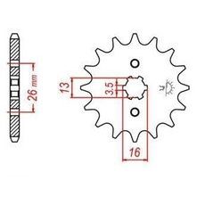 REŤAZOVÉ KOLIESKO PRE SEKUNDÁRNE REŤAZY TYPU 420, JT - ANGLICKO (14 ZUBOV)