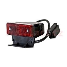 ZADNÍ POZIČNÍ SVĚTLO ČERVENÉ S 50 CM KABELEM S KONCOVKOU CLICK-IN A PRAVOÚHLÝM DRŽÁKEM 24V LED TRUCK L=P