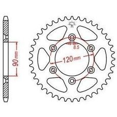 OCEĽOVÁ ROZETA PRE SEKUNDÁRNE REŤAZY TYPU 520, JT - ANGLICKO (39 ZUBOV)
