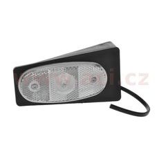 POZIČNÍ SVĚTLO OVÁLNÉ BÍLÉ LED S DRŽÁKEM 12/24V TRUCK L=P