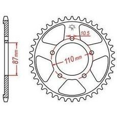 OCEĽOVÁ ROZETA PRE SEKUNDÁRNE REŤAZY TYPU 532, JT - ANGLICKO (45 ZUBOV)
