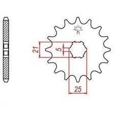 REŤAZOVÉ KOLIESKO PRE SEKUNDÁRNE REŤAZY TYPU 530, JT - ANGLICKO (16 ZUBOV)