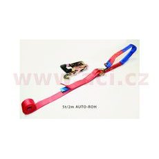 UPÍNACÍ POPRUHY PRO UCHYCENÍ VOZIDEL ZA RÁFKY (50 MM, 2 M, 5 T, ŘÁČNA + OTOČNÝ HÁK, HÁK + OKO) - ČR