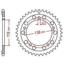 OCEĽOVÁ ROZETA PRE SEKUNDÁRNE REŤAZY TYPU 525, JT - ANGLICKO (39 ZUBOV)