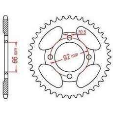 OCEĽOVÁ ROZETA PRE SEKUNDÁRNE REŤAZY TYPU 428, JT - ANGLICKO (39 ZUBOV)
