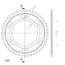 REŤAZOVÁ ROZETA SUPERSPROX RFE-1307:46-BLK ČIERNA 46T, 525