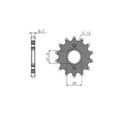 REŤAZOVÉ KOLIESKO PRE SEKUNDÁRNE REŤAZY TYPU 530, SUNSTAR (16 ZUBOV)