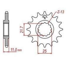 REŤAZOVÉ KOLIESKO PRE SEKUNDÁRNE REŤAZY TYPU 520, JT - ANGLICKO (16 ZUBOV)