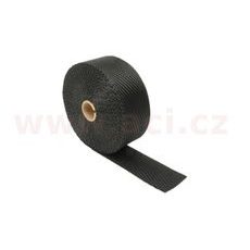 TITANOVÁ TERMOIZOLAČNÍ PÁSKA NA VÝFUKY DO 1000°C, ČERNÁ BARVA, DÉLKA 15M, ŠÍŘKA 5CM + 4 NEREZOVÉ STAHOVACÍ PÁSKY