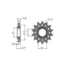 REŤAZOVÉ KOLIESKO PRE SEKUNDÁRNE REŤAZY TYPU 520, BRAKING (15 ZUBOV)