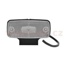 POZIČNÍ SVĚTLO OBDÉLNÍKOVÉ BÍLÉ LED S PRAVOÚHLÝM DRŽÁKEM 12/24V TRUCK L=P
