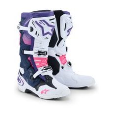 TOPÁNKY TECH 10, ALPINESTARS (BÍLÁ/FIALOVÁ/MODRÁ/RŮŽOVÁ FLUO) 2026