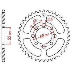OCEĽOVÁ ROZETA PRE SEKUNDÁRNE REŤAZY TYPU 420, JT - ANGLICKO (44 ZUBOV)