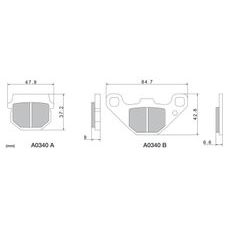 BRZDOVÉ DOŠTIČKY, NISSIN (SEMI-METALICKÁ ZMES) 2 KS V BALENIE