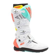 SIDI BOTY CROSSFIRE 3 SRS WHITE/FLUO MINT/FLUO CORAL