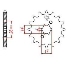 REŤAZOVÉ KOLIESKO PRE SEKUNDÁRNE REŤAZY TYPU 420, JT - ANGLICKO (13 ZUBOV)