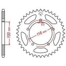 OCEĽOVÁ ROZETA PRE SEKUNDÁRNE REŤAZY TYPU 420, JT - ANGLICKO (50 ZUBOV)