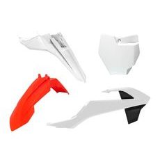 SADA PLASTOV KTM, RTECH (ORANŽOVO-BIELO-ČIERNA, 4 DIELY)