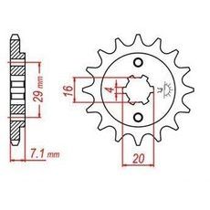 REŤAZOVÉ KOLIESKO PRE SEKUNDÁRNE REŤAZY TYPU 520, JT - ANGLICKO (15 ZUBOV)
