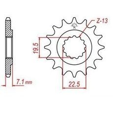 REŤAZOVÉ KOLIESKO PRE SEKUNDÁRNE REŤAZY TYPU 520, JT - ANGLICKO (14 ZUBOV)